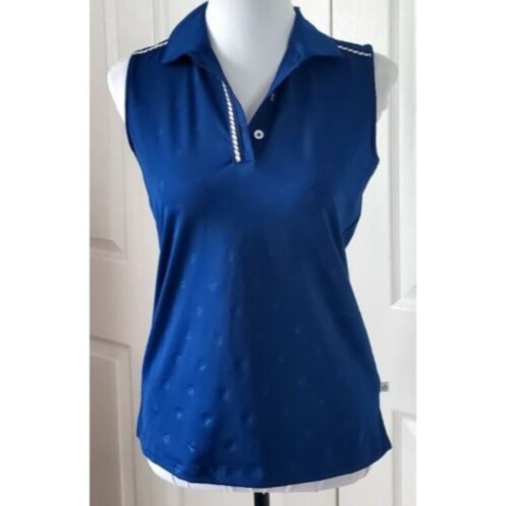 Lady Hagen Blue Sleeveless Women's Golf Polo Shirt Hydro-dri Sz XS NWT